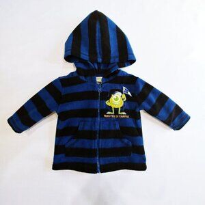 Disney Baby Monster on Campus Zip-Up Fleece Hoodie 0-3 Months Monster Inc